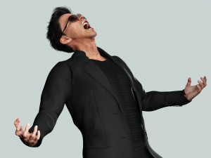 Realistic Secret Agent Man Ready unreal Blender Low-poly 3D Модель