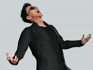 Realistic Secret Agent Man Ready unreal Blender Low-poly 3D Model