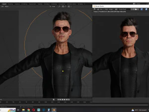 Realistic Secret Agent Man Ready unreal Blender Low-poly 3D Model