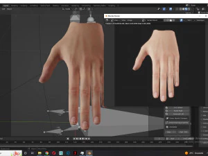 Realistic Hand VR Low-poly 3D Model