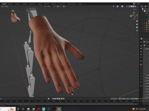 Realistic Hand VR Low-poly 3D Model