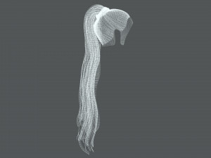 Realistic Female long hair colorable Low-poly Modelo 3D