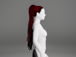 Realistic Female long hair colorable Low-poly Modelo 3D