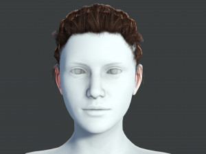 Realistic Hair Braid Viking Realtime Low-poly 3Dモデル