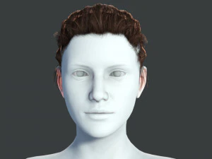 Realistic Hair Braid Viking Realtime Low-poly 3D Model