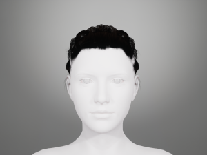 Realistic Hair Braid Viking Realtime Low-poly 3Dモデル