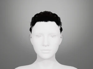 Realistic Hair Braid Viking Realtime Low-poly 3D Model