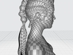 Realistic Hair Braid Viking Realtime Low-poly 3D Model