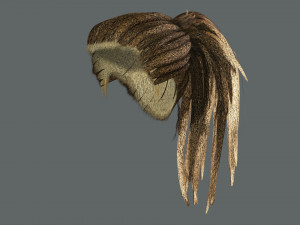 Realistic Dreads Hair Rasta Low-poly free Modello 3D