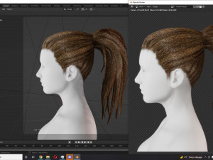 Realistic Dreads Hair Rasta Low-poly free Modello 3D