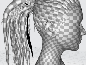 Realistic Dreads Hair Rasta Low-poly free Modello 3D