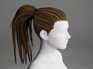Realistic Dreads Hair Rasta Low-poly free Modello 3D