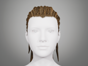 Realistic Dreads Hair Rasta Low-poly free Modello 3D