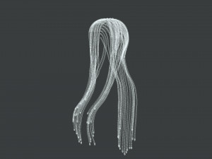 Realistic Braid Hair Rasta Low-poly Model 3D