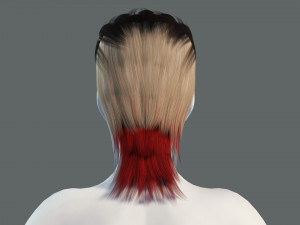 Real-time Realistic Hair Low-poly Modèle 3D