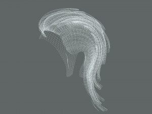 Real-time Realistic Hair Low-poly Modèle 3D