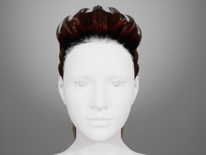 Real-time Realistic Hair Low-poly Modèle 3D