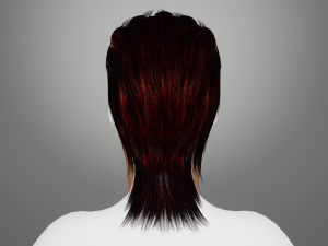 Real-time Realistic Hair Low-poly Modèle 3D