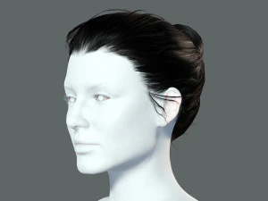 Realistic Female hair low-poly 3D Model