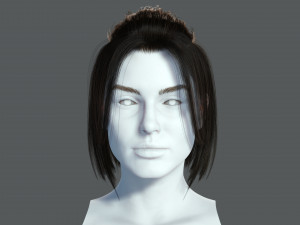 Realistic Female hair 7 Low-poly 3D Модель