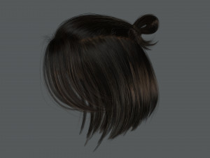 Realistic Female hair 7 Low-poly 3D Модель