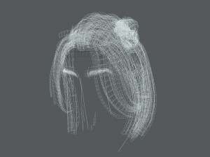 Realistic Female hair 7 Low-poly 3D Модель