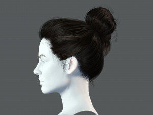 Realistic Female hair 8 Low-poly 3D 模型