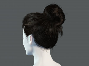 Realistic Female hair 8 Low-poly 3D 模型