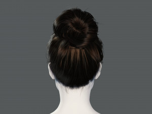 Realistic Female hair 8 Low-poly 3D 模型