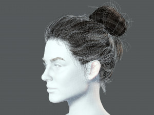 Realistic Female hair 8 Low-poly 3D 模型