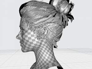 Realistic Female hair 8 Low-poly 3D 模型