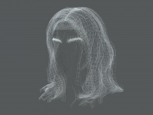 Realistic Female hair card 11 Low-poly 3D Model