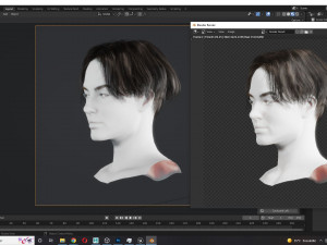 Realistic Female hair card 12 Low-poly Modèle 3D