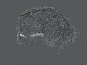 Realistic Female hair card 12 Low-poly Modèle 3D