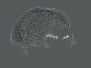 Realistic Female hair card 12 Low-poly Modèle 3D
