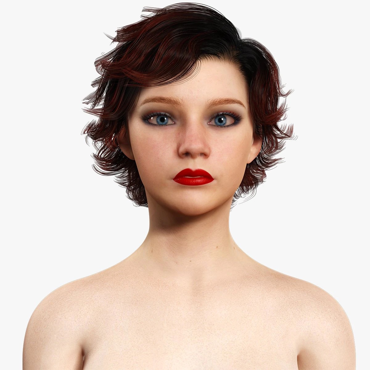 Casual Girl Base Mesh 3D Model .c4d .max .obj .3ds .fbx .stl .blend