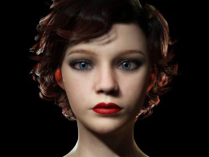 Casual Girl Base Mesh 3D Model