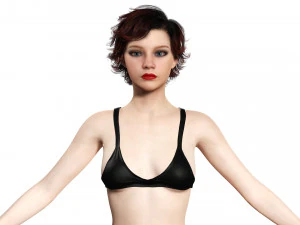 Casual Girl Base Mesh 3D Model