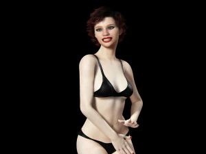 Casual Girl Base Mesh 3D Model