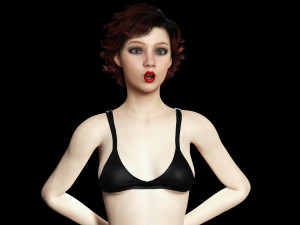 Casual Girl Base Mesh 3D Model