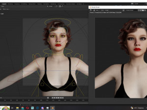 Casual Girl Base Mesh 3D Model