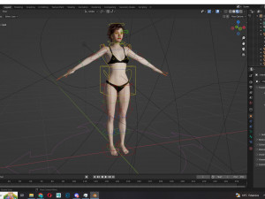 Casual Girl Base Mesh 3D Model