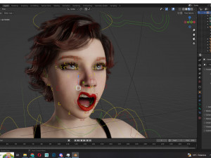 Casual Girl Base Mesh 3D Model
