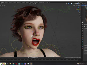 Casual Girl Base Mesh 3D Model