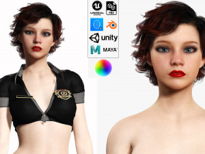 Police Girl 3D 모델