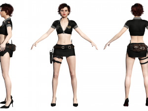 Police Girl 3D 모델