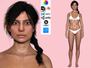 Femme arabe r&eacute;aliste 4K D&eacute;tails &eacute;lev&eacute;s Modèle 3D