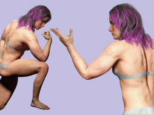 Muscular Women Full Rigged 3D मॉडल