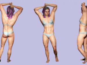 Muscular Women Full Rigged 3D मॉडल