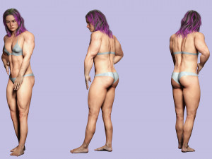 Muscular Women Full Rigged 3D मॉडल